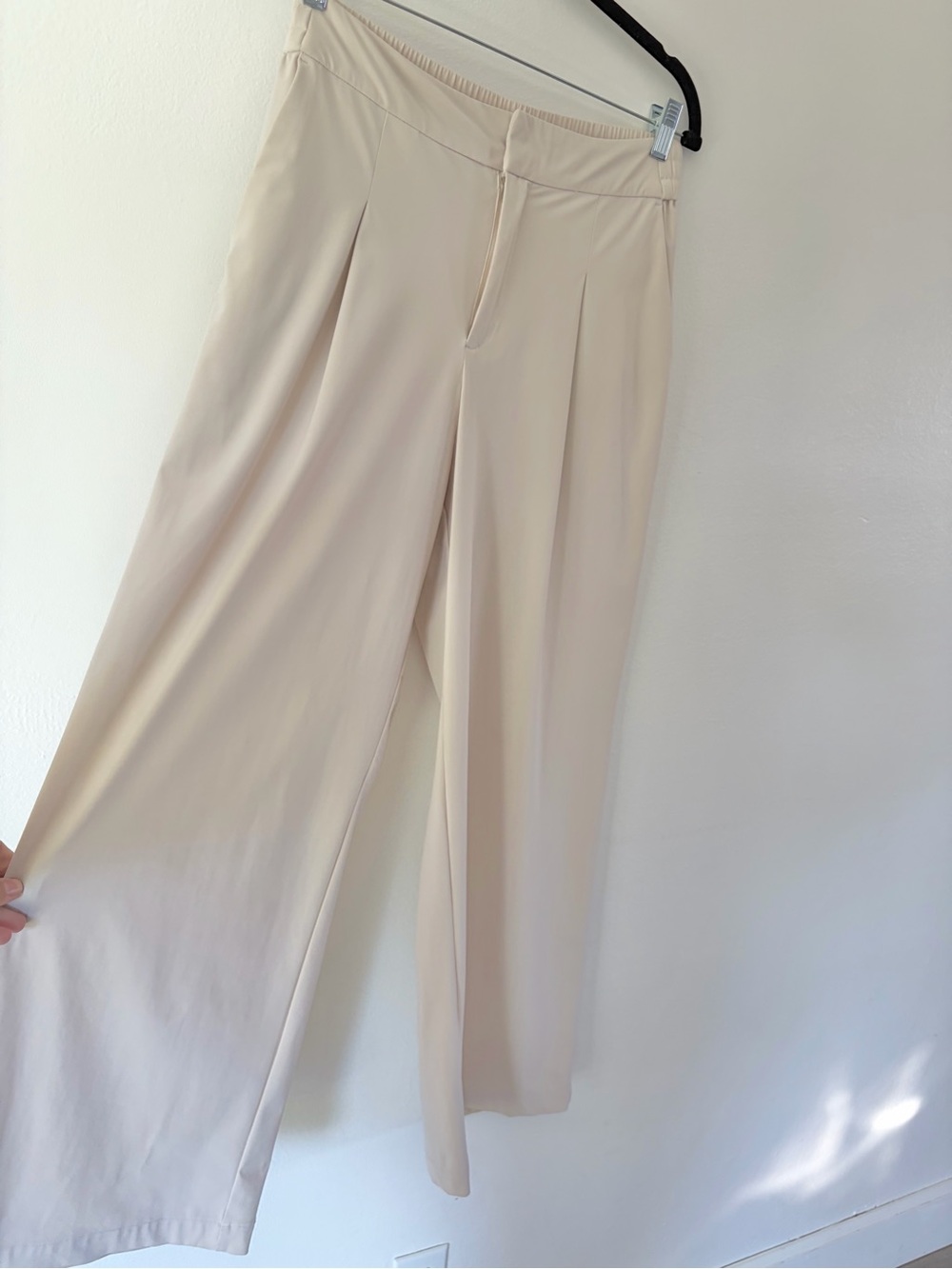 Athleta Pinnacle High Rise Wide Leg Pleated Trouser Pant In Bone Size 6 - Picture 4 of 13